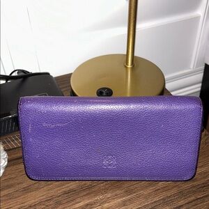 Loewe Purple Leather Long Wallet